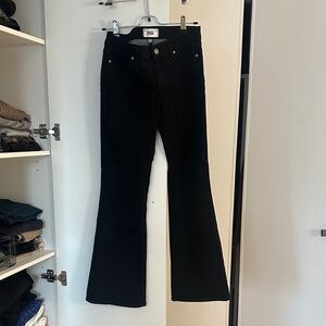PAIGE Classic Black Wide Leg Jeans